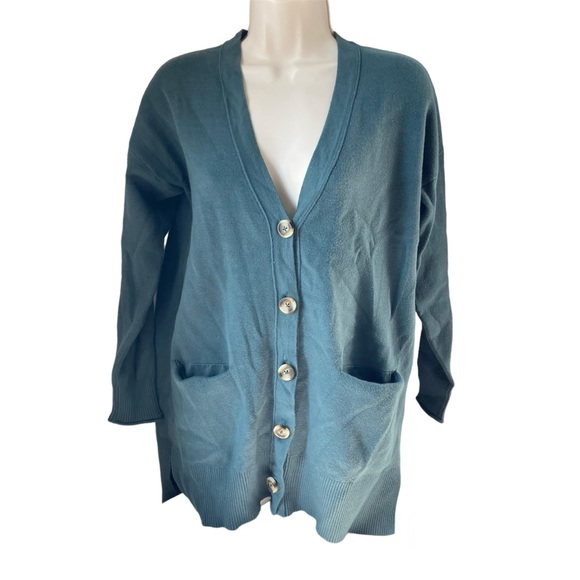 Madewell Miller Cardigan Sweater in Midnight Green - Picture 3 of 7